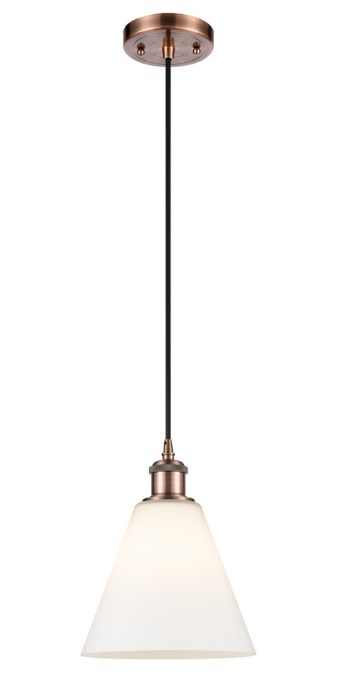 manufacturer_finish:Antique Copper|manufacturer_glass:Cased Matte White Berkshire 8|light_output:220.00lm|color_temperature:2200K|cri:99