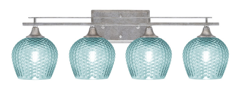 Toltec Lighting - 134-AS-4605 - Four Light Bath Bar - Uptowne - Aged Silver