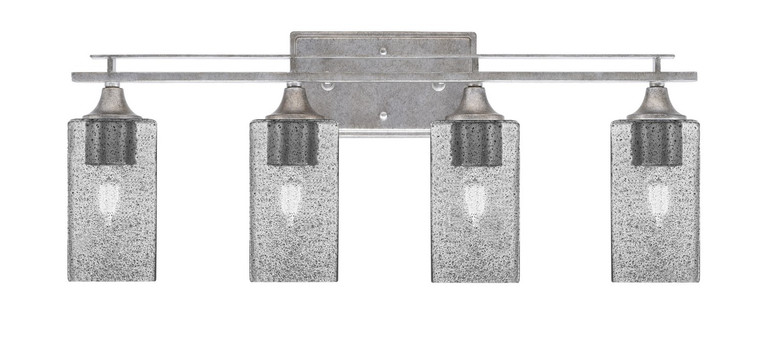 Toltec Lighting - 134-AS-542 - Four Light Bath Bar - Uptowne - Aged Silver