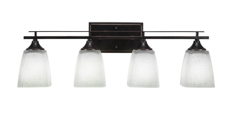 Toltec Lighting - 134-DG-460 - Four Light Bath Bar - Uptowne - Dark Granite