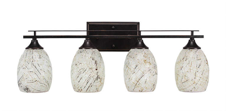 Toltec Lighting - 134-DG-5054 - Four Light Bath Bar - Uptowne - Dark Granite