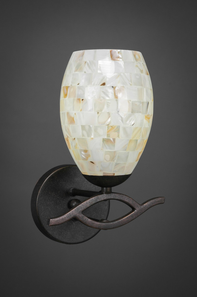 Toltec Lighting - 141-DG-406 - One Light Wall Sconce - Revo - Dark Granite