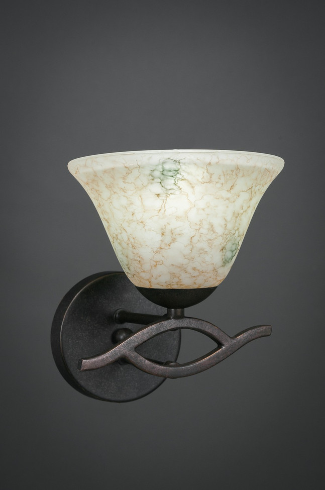 Toltec Lighting - 141-DG-508 - One Light Wall Sconce - Revo - Dark Granite