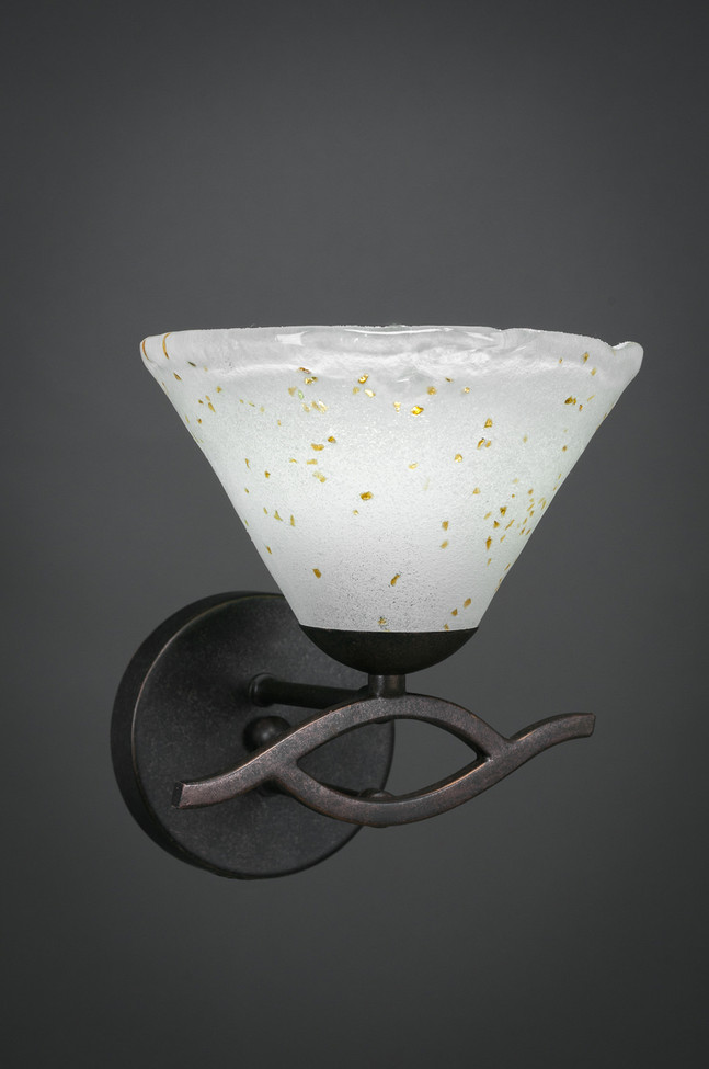Toltec Lighting - 141-DG-7145 - One Light Wall Sconce - Revo - Dark Granite