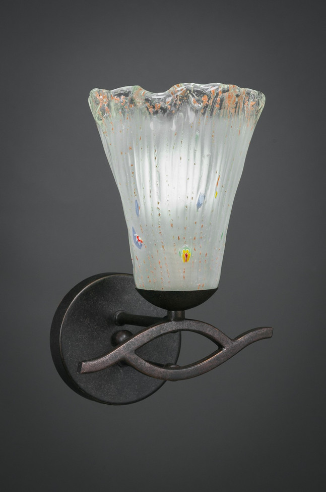 Toltec Lighting - 141-DG-721 - One Light Wall Sconce - Revo - Dark Granite