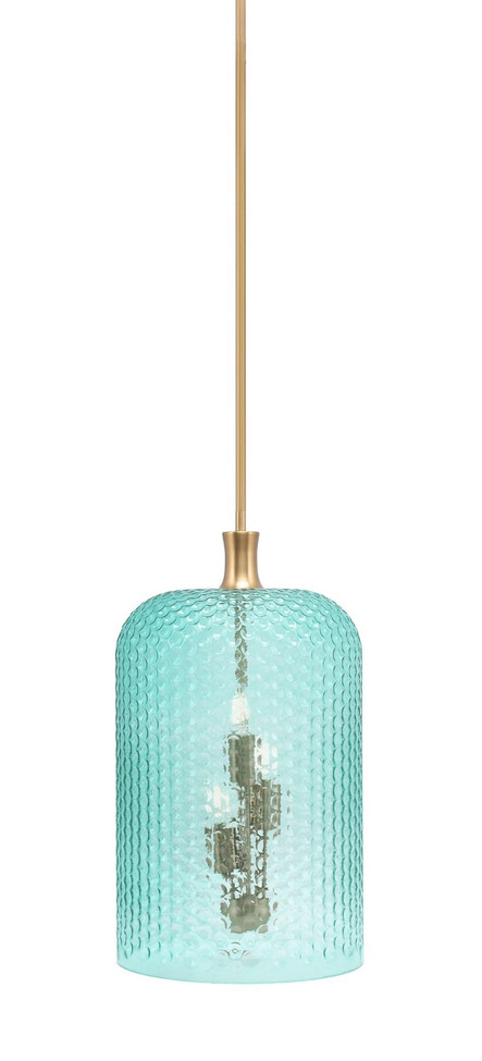 Toltec Lighting - 14-NAB-4215 - Three Light Pendant - Zola - New Age Brass