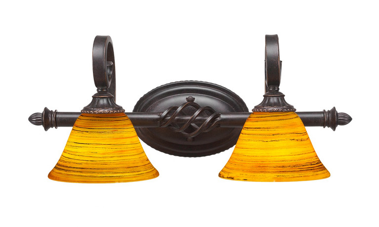 Toltec Lighting - 162-DG-454 - Two Light Bath Bar - Eleganté - Dark Granite