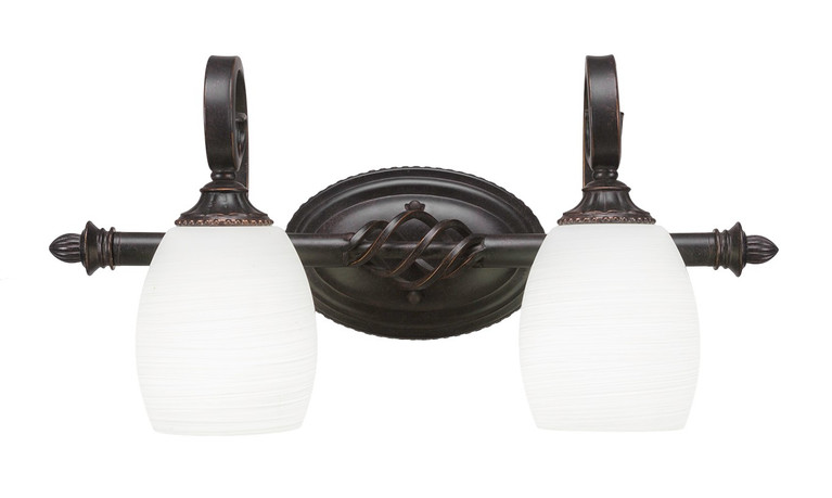 Toltec Lighting - 162-DG-615 - Two Light Bath Bar - Eleganté - Dark Granite