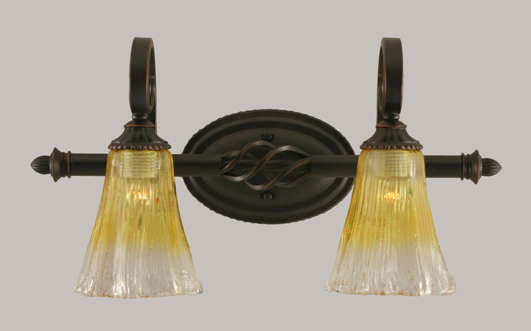 Toltec Lighting - 162-DG-724 - Two Light Bath Bar - Elegant - Dark Granite
