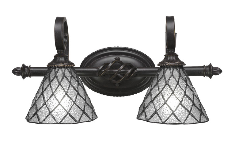 Toltec Lighting - 162-DG-9185 - Two Light Bath Bar - Eleganté - Dark Granite