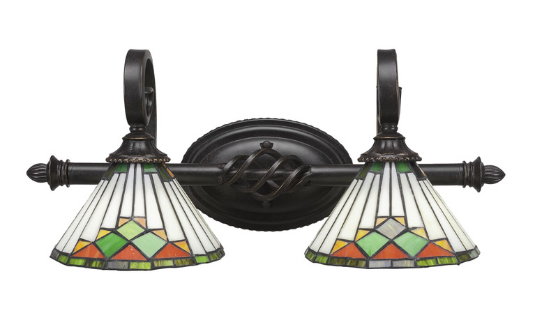 Toltec Lighting - 162-DG-9375 - Two Light Bath Bar - Eleganté - Dark Granite