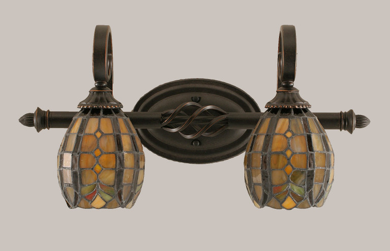 Toltec Lighting - 162-DG-9871 - Two Light Bath Bar - Elegant - Dark Granite