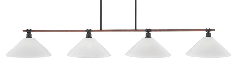 Toltec Lighting - 1744-2161 - Four Light Bar - Blacksmith - Painted Wood-look Metal & Dark Granite