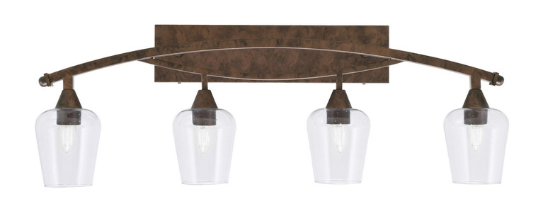 Toltec Lighting - 174-BRZ-210 - Four Light Bath Bar - Bow - Bronze