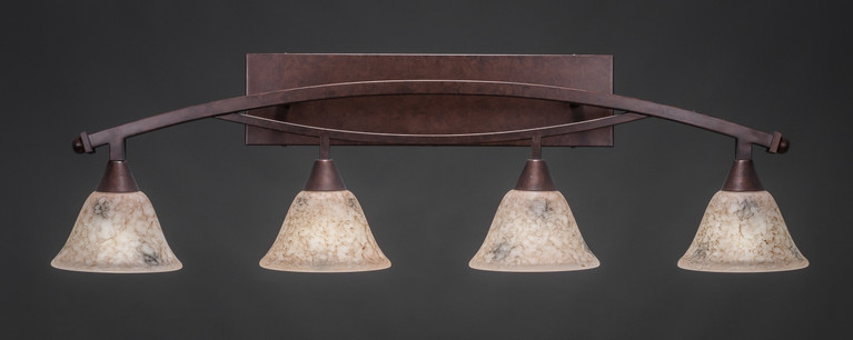 Toltec Lighting - 174-BRZ-508 - Four Light Bath Bar - Bow - Bronze