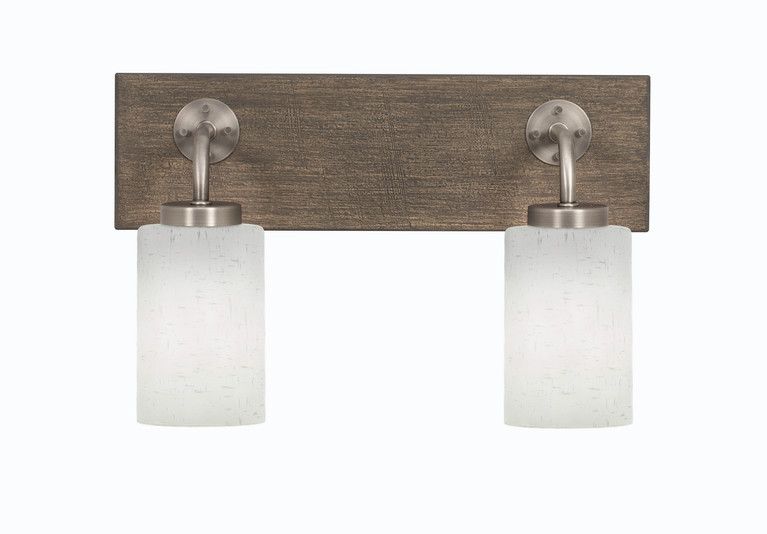 Toltec Lighting - 1772-GPDW-310 - Two Light Bath Bar - Oxbridge - Graphite & Painted Distressed Wood-look Metal