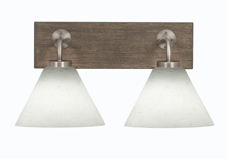 Toltec Lighting - 1772-GPDW-312 - Two Light Bath Bar - Oxbridge - Graphite & Painted Distressed Wood-look Metal
