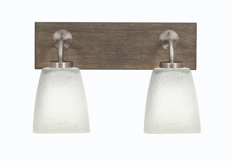 Toltec Lighting - 1772-GPDW-460 - Two Light Bath Bar - Oxbridge - Graphite & Painted Distressed Wood-look Metal