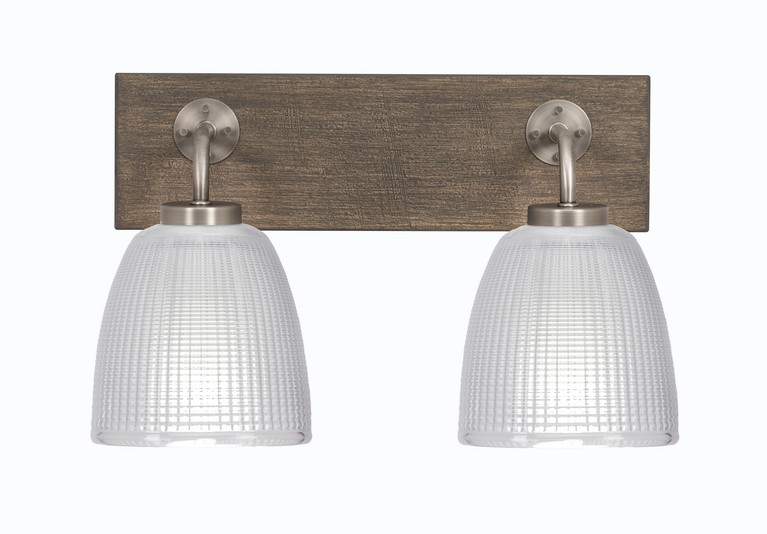 Toltec Lighting - 1772-GPDW-500 - Two Light Bath Bar - Oxbridge - Graphite & Painted Distressed Wood-look Metal