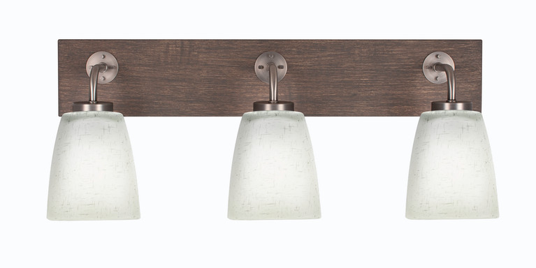 Toltec Lighting - 1773-GPDW-460 - Three Light Bath Bar - Oxbridge - Graphite & Painted Distressed Wood-look Metal