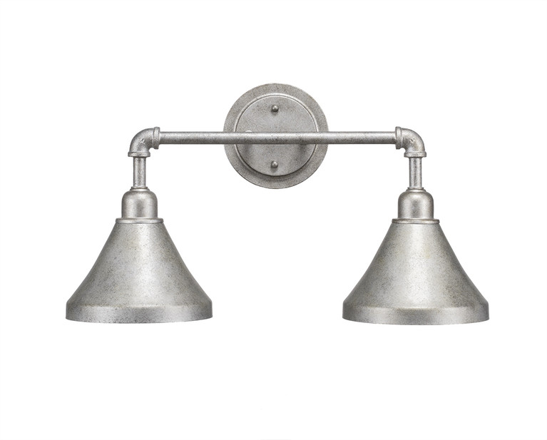 Toltec Lighting - 182-AS-410 - Two Light Bath Bar - Vintage - Aged Silver
