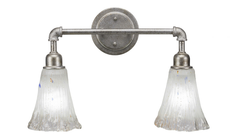 Toltec Lighting - 182-AS-721 - Two Light Bath Bar - Vintage - Aged Silver