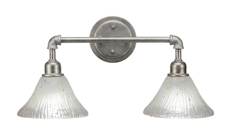 Toltec Lighting - 182-AS-751 - Two Light Bath Bar - Vintage - Aged Silver