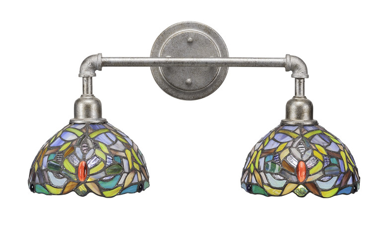 Toltec Lighting - 182-AS-9905 - Two Light Bath Bar - Vintage - Aged Silver