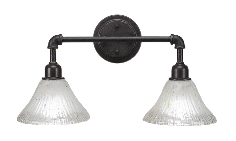 Toltec Lighting - 182-DG-751 - Two Light Bath Bar - Vintage - Dark Granite