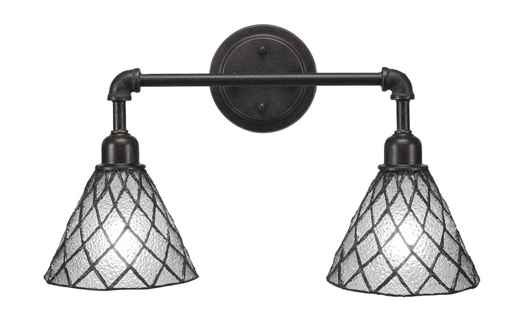 Toltec Lighting - 182-DG-9185 - Two Light Bath Bar - Vintage - Dark Granite