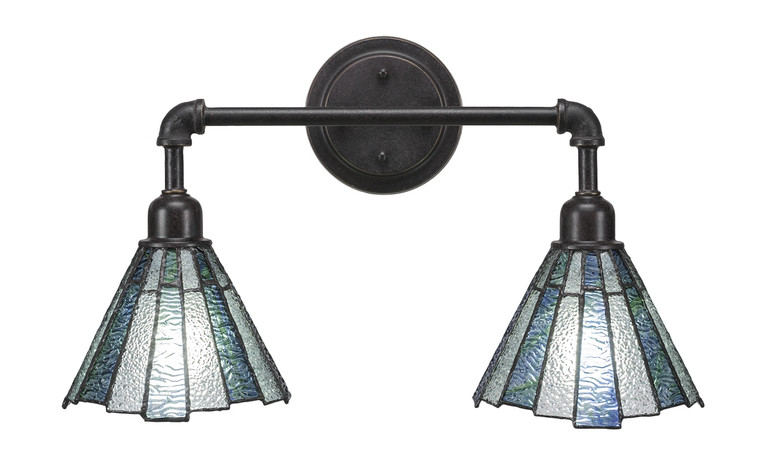Toltec Lighting - 182-DG-9325 - Two Light Bath Bar - Vintage - Dark Granite
