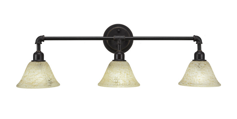 Toltec Lighting - 183-DG-508 - Three Light Bath Bar - Vintage - Dark Granite