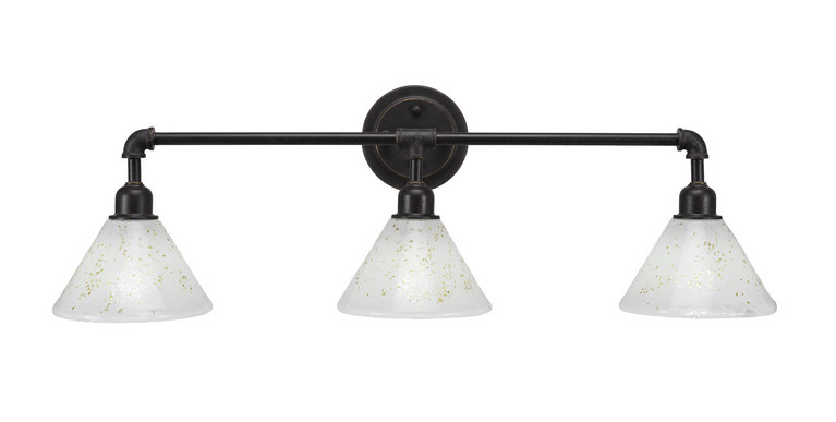 Toltec Lighting - 183-DG-7145 - Three Light Bath Bar - Vintage - Dark Granite