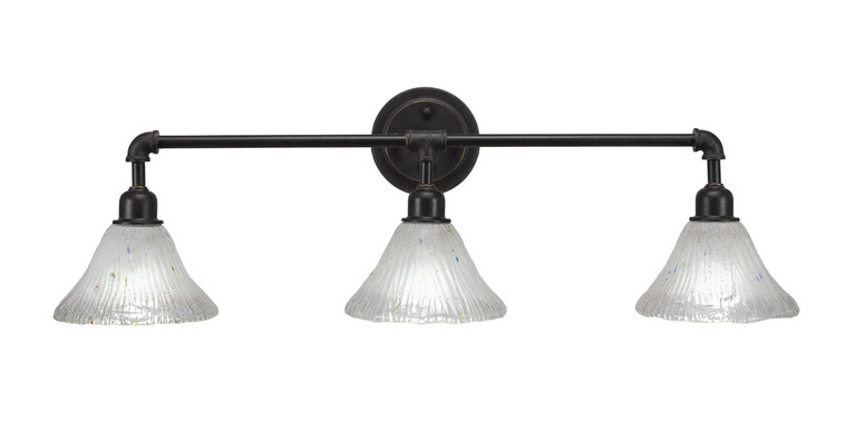 Toltec Lighting - 183-DG-751 - Three Light Bath Bar - Vintage - Dark Granite