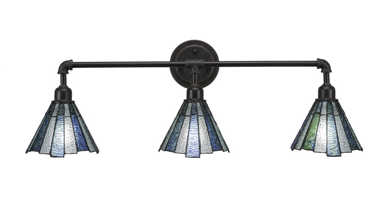 Toltec Lighting - 183-DG-9325 - Three Light Bath Bar - Vintage - Dark Granite