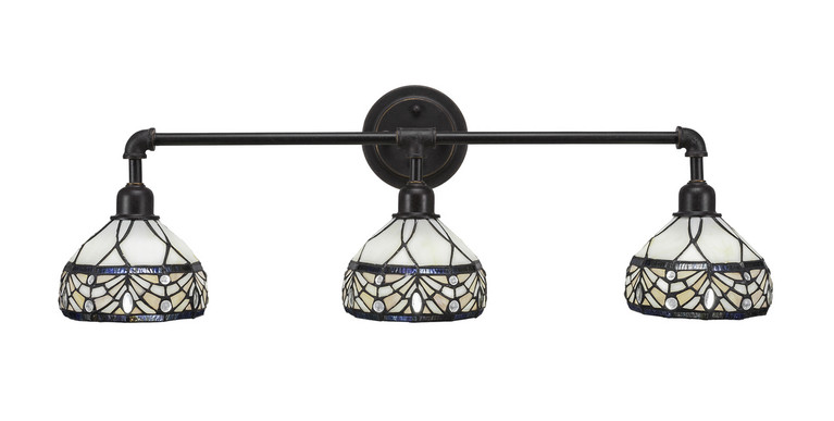 Toltec Lighting - 183-DG-9485 - Three Light Bath Bar - Vintage - Dark Granite