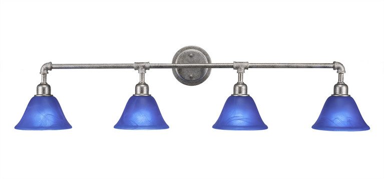 Toltec Lighting - 184-AS-4155 - Four Light Bath Bar - Vintage - Aged Silver