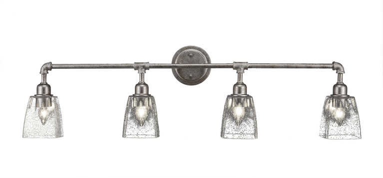 Toltec Lighting - 184-AS-461 - Four Light Bath Bar - Vintage - Aged Silver