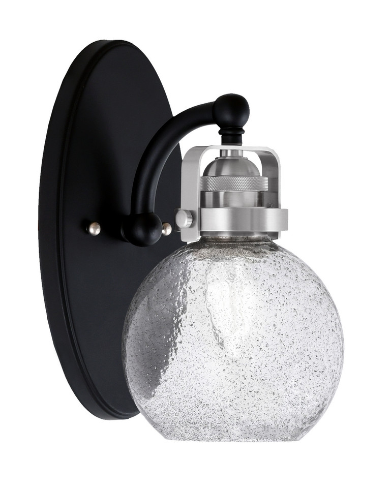 Toltec Lighting - 1931-MBBN-4102 - One Light Wall Sconce - Easton - Matte Black & Brushed Nickel