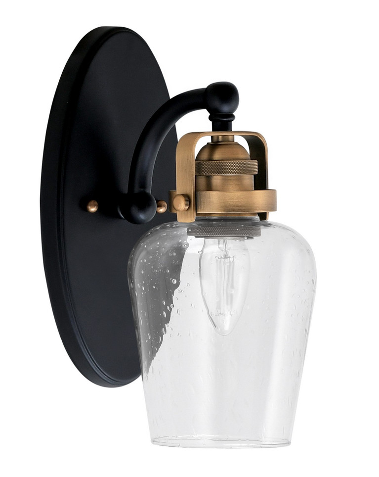 Toltec Lighting - 1931-MBBR-210 - One Light Wall Sconce - Easton - Matte Black & Brass