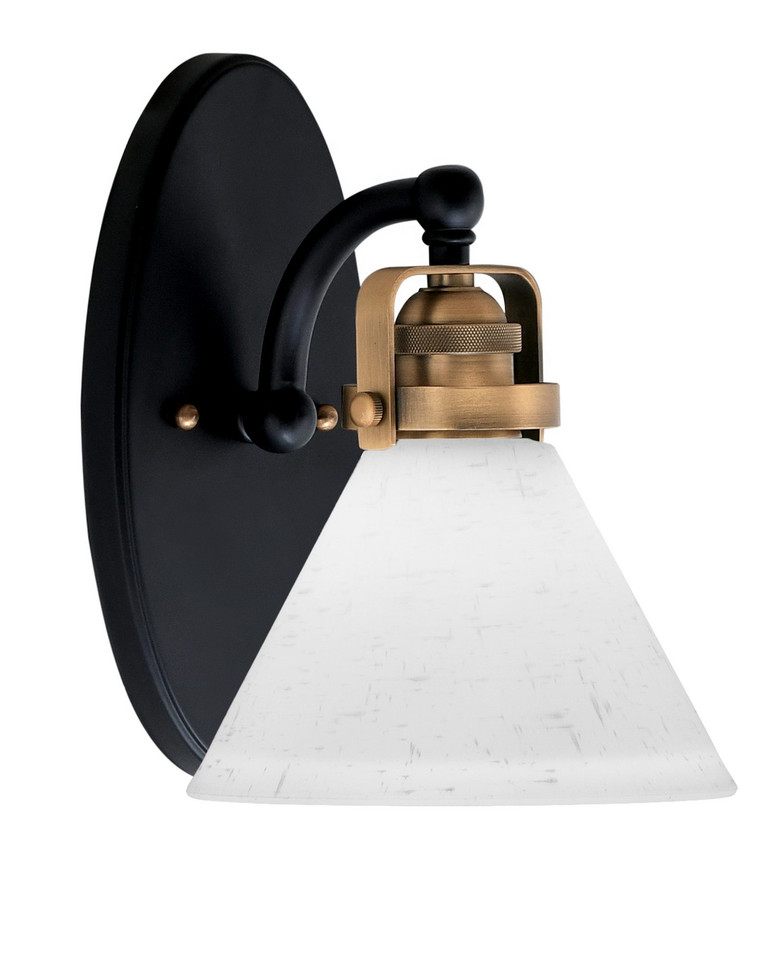 Toltec Lighting - 1931-MBBR-312 - One Light Wall Sconce - Easton - Matte Black & Brass