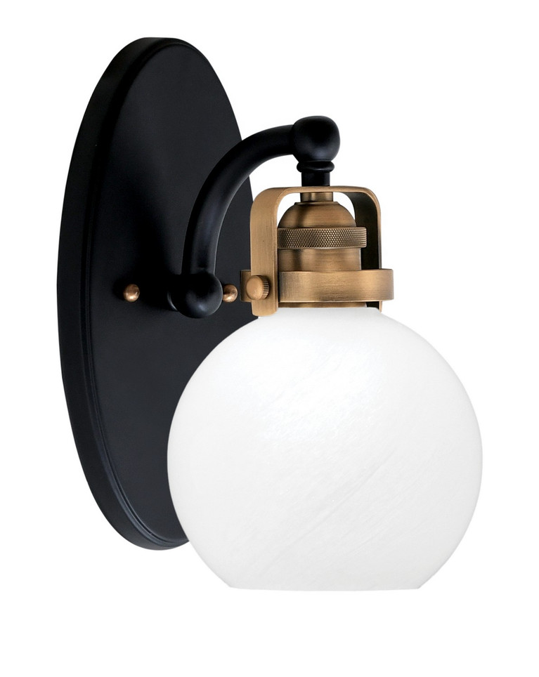 Toltec Lighting - 1931-MBBR-4101 - One Light Wall Sconce - Easton - Matte Black & Brass