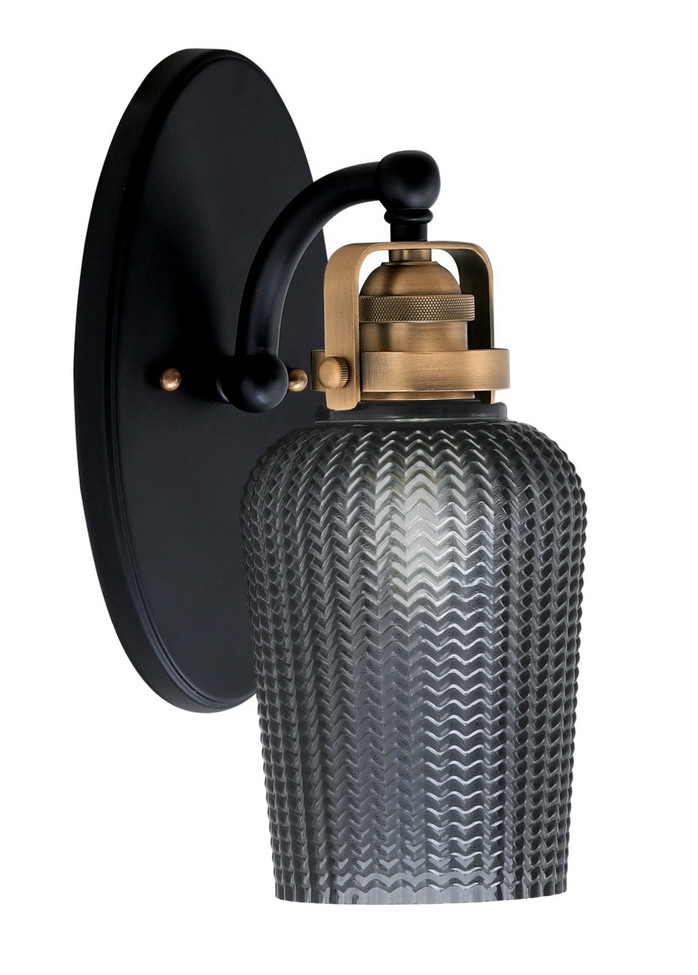 Toltec Lighting - 1931-MBBR-4252 - One Light Wall Sconce - Easton - Matte Black & Brass