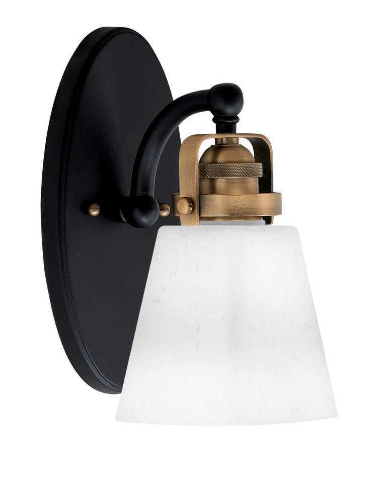 Toltec Lighting - 1931-MBBR-460 - One Light Wall Sconce - Easton - Matte Black & Brass