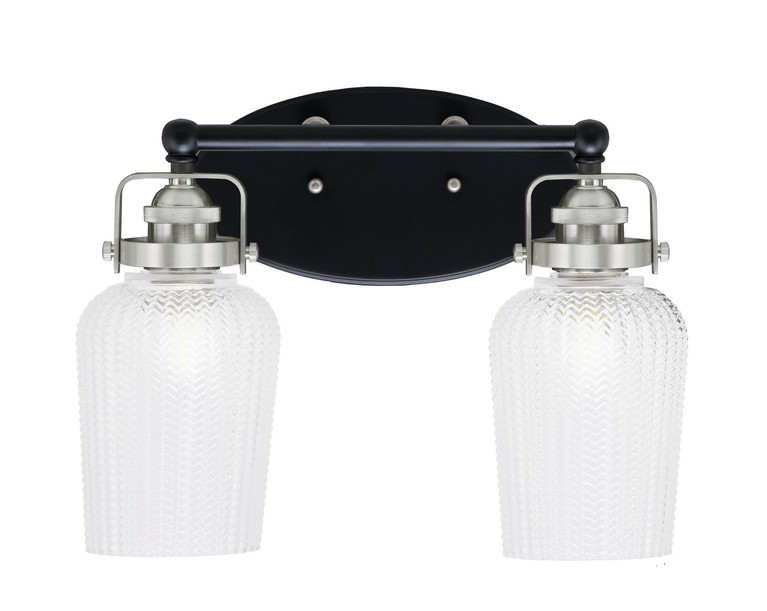 Toltec Lighting - 1932-MBBN-4250 - Two Light Bath Bar - Easton - Matte Black & Brushed Nickel