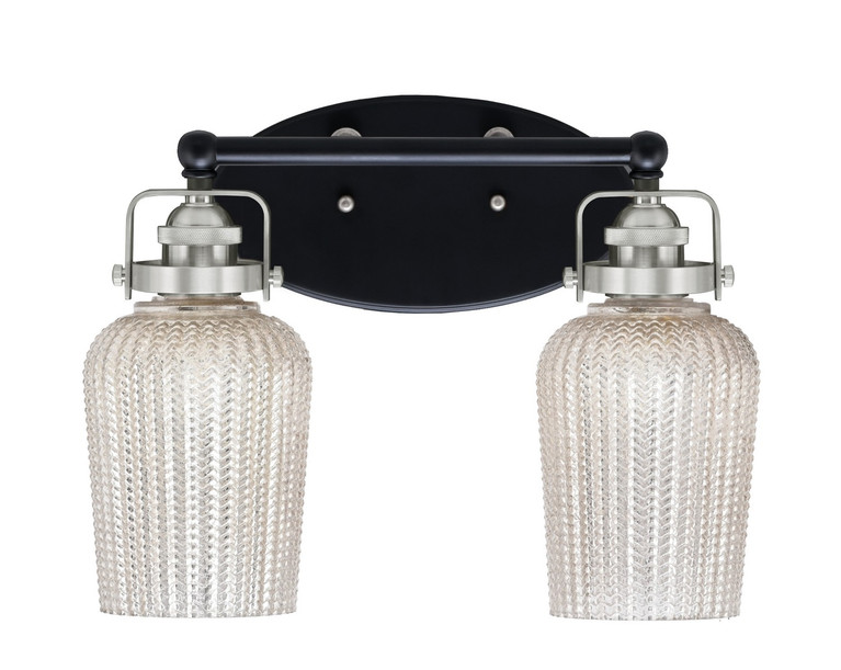 Toltec Lighting - 1932-MBBN-4253 - Two Light Bath Bar - Easton - Matte Black & Brushed Nickel