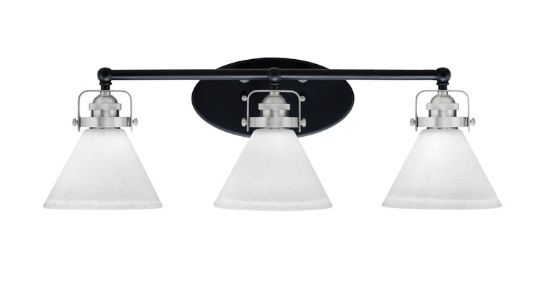 Toltec Lighting - 1933-MBBN-312 - Three Light Bath Bar - Easton - Matte Black & Brushed Nickel