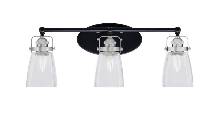Toltec Lighting - 1933-MBBN-461 - Three Light Bath Bar - Easton - Matte Black & Brushed Nickel