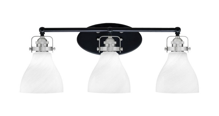 Toltec Lighting - 1933-MBBN-4761 - Three Light Bath Bar - Easton - Matte Black & Brushed Nickel