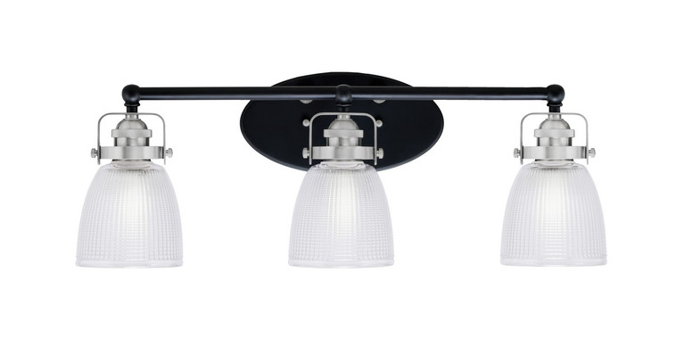 Toltec Lighting - 1933-MBBN-500 - Three Light Bath Bar - Easton - Matte Black & Brushed Nickel